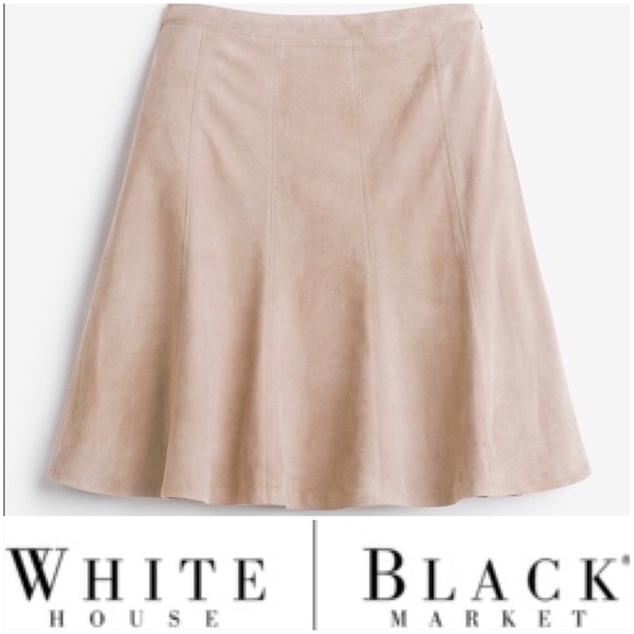 White House Black Market Dresses & Skirts - WHBM SUEDE FLARED SKIRT